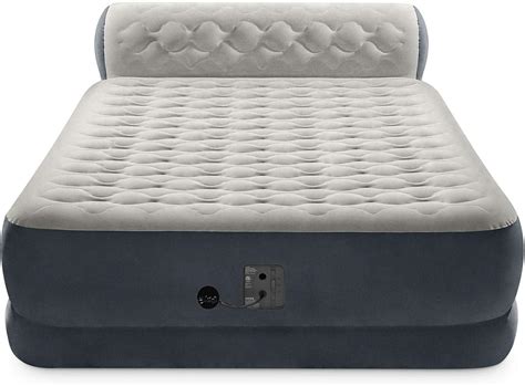 intex queen air mattress 18 inch|intex durabeam airbed with headboard.